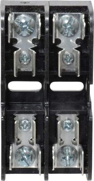 Ferraz Shawmut - 2 Pole, 10 to 14 AWG, 600 VAC/VDC, 30 Amp, DIN Rail Mount, Screw Mount Fuse Block - 13/32 Inch Diameter x 1-1/2 Inch Fuse Length, 3.04 Inch Long x 1.6 Inch Wide x 1.31 Inch High Block - Industrial Tool & Supply