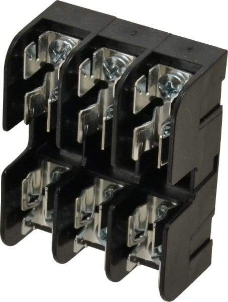Ferraz Shawmut - 3 Pole, 10 to 14 AWG, 600 VAC/VDC, 30 Amp, DIN Rail Mount, Screw Mount Fuse Block - 13/32 Inch Diameter x 1-1/2 Inch Fuse Length, 3.04 Inch Long x 2.35 Inch Wide x 1.31 Inch High Block - Industrial Tool & Supply
