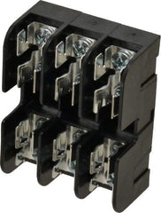 Ferraz Shawmut - 3 Pole, 10 to 14 AWG, 600 VAC/VDC, 30 Amp, DIN Rail Mount, Screw Mount Fuse Block - 13/32 Inch Diameter x 1-1/2 Inch Fuse Length, 3.04 Inch Long x 2.35 Inch Wide x 1.31 Inch High Block - Industrial Tool & Supply