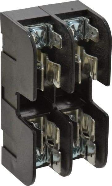 Ferraz Shawmut - 2 Pole, 10 to 14 AWG, 600 VAC/VDC, 30 Amp, DIN Rail Mount, Screw Mount Fuse Block - 13/32 Inch Diameter x 1-1/2 Inch Fuse Length, 3.04 Inch Long x 1.6 Inch Wide x 1.31 Inch High Block - Industrial Tool & Supply