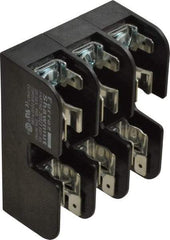 Ferraz Shawmut - 3 Pole, 10 to 14 AWG, 600 VAC/VDC, 30 Amp, DIN Rail Mount, Screw Mount Fuse Block - 13/32 Inch Diameter x 1-1/2 Inch Fuse Length, 3.04 Inch Long x 2.35 Inch Wide x 1.31 Inch High Block - Industrial Tool & Supply