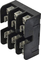 Ferraz Shawmut - 3 Pole, 14 to 6 AWG, 600 VAC/VDC, 30 Amp, DIN Rail Mount, Screw Mount Fuse Block - 13/32 Inch Diameter x 1-1/2 Inch Fuse Length, 3.04 Inch Long x 2.35 Inch Wide x 1.31 Inch High Block - Industrial Tool & Supply