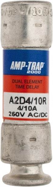 Ferraz Shawmut - 250 VAC/VDC, 0.4 Amp, Time Delay General Purpose Fuse - Clip Mount, 51mm OAL, 100 at DC, 200 at AC kA Rating, 9/16" Diam - Industrial Tool & Supply
