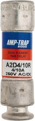 Ferraz Shawmut - 250 VAC/VDC, 0.4 Amp, Time Delay General Purpose Fuse - Clip Mount, 51mm OAL, 100 at DC, 200 at AC kA Rating, 9/16" Diam - Industrial Tool & Supply