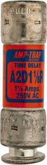 Ferraz Shawmut - 250 VAC/VDC, 1.13 Amp, Time Delay General Purpose Fuse - Clip Mount, 51mm OAL, 100 at DC, 200 at AC kA Rating, 9/16" Diam - Industrial Tool & Supply