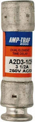 Ferraz Shawmut - 250 VAC/VDC, 3.5 Amp, Time Delay General Purpose Fuse - Clip Mount, 51mm OAL, 100 at DC, 200 at AC kA Rating, 9/16" Diam - Industrial Tool & Supply