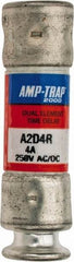 Ferraz Shawmut - 250 VAC/VDC, 4 Amp, Time Delay General Purpose Fuse - Clip Mount, 51mm OAL, 100 at DC, 200 at AC kA Rating, 9/16" Diam - Industrial Tool & Supply