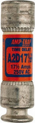 Ferraz Shawmut - 250 VAC/VDC, 17.5 Amp, Time Delay General Purpose Fuse - Clip Mount, 51mm OAL, 100 at DC, 200 at AC kA Rating, 9/16" Diam - Industrial Tool & Supply