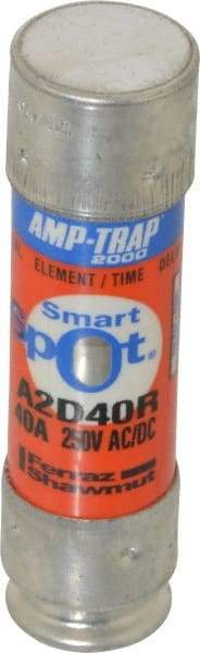 Ferraz Shawmut - 250 VAC/VDC, 40 Amp, Time Delay General Purpose Fuse - Clip Mount, 76mm OAL, 100 at DC, 200 at AC kA Rating, 13/16" Diam - Industrial Tool & Supply