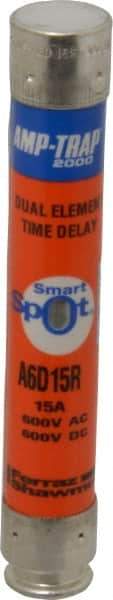 Ferraz Shawmut - 600 VAC/VDC, 15 Amp, Time Delay General Purpose Fuse - Clip Mount, 127mm OAL, 100 at DC, 200 at AC kA Rating, 13/16" Diam - Industrial Tool & Supply