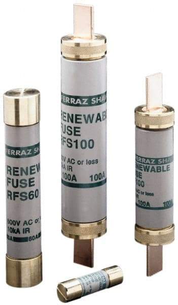 Ferraz Shawmut - 250 VAC, 350 Amp, Fast-Acting Renewable Fuse - Clip Mount, 8-5/8" OAL, 10 at AC kA Rating, 2-1/16" Diam - Industrial Tool & Supply
