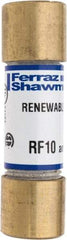 Ferraz Shawmut - 250 VAC, 10 Amp, Fast-Acting Renewable Fuse - Clip Mount, 51mm OAL, 10 at AC kA Rating, 9/16" Diam - Industrial Tool & Supply