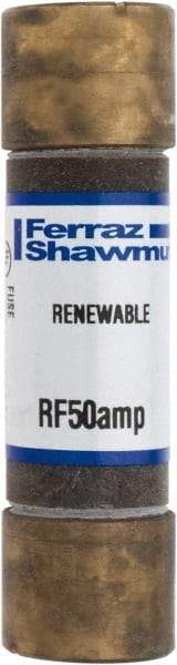Ferraz Shawmut - 250 VAC, 50 Amp, Fast-Acting Renewable Fuse - Clip Mount, 76mm OAL, 10 at AC kA Rating, 13/16" Diam - Industrial Tool & Supply