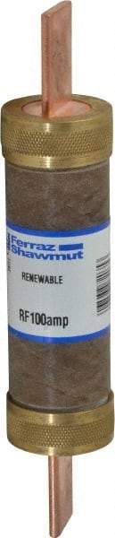 Ferraz Shawmut - 250 VAC, 100 Amp, Fast-Acting Renewable Fuse - Clip Mount, 5-7/8" OAL, 10 at AC kA Rating, 1-1/16" Diam - Industrial Tool & Supply