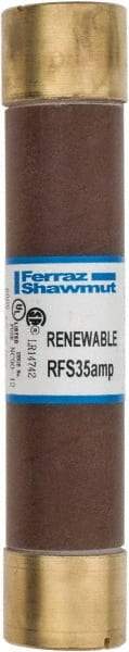 Ferraz Shawmut - 600 VAC, 35 Amp, Fast-Acting Renewable Fuse - Clip Mount, 5-1/2" OAL, 10 at AC kA Rating, 1-1/16" Diam - Industrial Tool & Supply