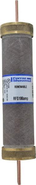 Ferraz Shawmut - 600 VAC, 100 Amp, Fast-Acting Renewable Fuse - Clip Mount, 7-7/8" OAL, 10 at AC kA Rating, 1-5/16" Diam - Industrial Tool & Supply