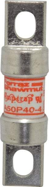 Ferraz Shawmut - 450 VDC, 500 VAC, 40 Amp, Fast-Acting Semiconductor/High Speed Fuse - Bolt-on Mount, 3-3/16" OAL, 100 at AC, 79 at DC kA Rating, 13/16" Diam - Industrial Tool & Supply