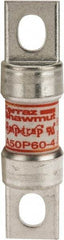 Ferraz Shawmut - 450 VDC, 500 VAC, 60 Amp, Fast-Acting Semiconductor/High Speed Fuse - Bolt-on Mount, 3-3/16" OAL, 100 at AC, 79 at DC kA Rating, 13/16" Diam - Industrial Tool & Supply
