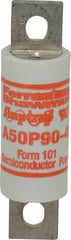 Ferraz Shawmut - 450 VDC, 500 VAC, 90 Amp, Fast-Acting Semiconductor/High Speed Fuse - Bolt-on Mount, 3-5/8" OAL, 100 at AC, 79 at DC kA Rating, 1" Diam - Industrial Tool & Supply