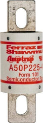 Ferraz Shawmut - 450 VDC, 500 VAC, 225 Amp, Fast-Acting Semiconductor/High Speed Fuse - Bolt-on Mount, 4-11/32" OAL, 100 at AC, 79 at DC kA Rating, 1-1/2" Diam - Industrial Tool & Supply