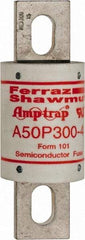 Ferraz Shawmut - 450 VDC, 500 VAC, 300 Amp, Fast-Acting Semiconductor/High Speed Fuse - Bolt-on Mount, 4-11/32" OAL, 100 at AC, 79 at DC kA Rating, 1-1/2" Diam - Industrial Tool & Supply