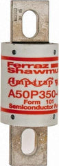 Ferraz Shawmut - 450 VDC, 500 VAC, 350 Amp, Fast-Acting Semiconductor/High Speed Fuse - Bolt-on Mount, 4-11/32" OAL, 100 at AC, 79 at DC kA Rating, 1-1/2" Diam - Industrial Tool & Supply