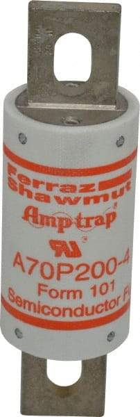 Ferraz Shawmut - 650 VDC, 700 VAC, 200 Amp, Fast-Acting Semiconductor/High Speed Fuse - Bolt-on Mount, 5-3/32" OAL, 100 at AC/DC kA Rating, 1-1/2" Diam - Industrial Tool & Supply