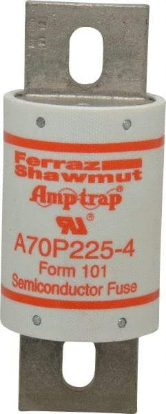 Ferraz Shawmut - 650 VDC, 700 VAC, 225 Amp, Fast-Acting Semiconductor/High Speed Fuse - Bolt-on Mount, 5-3/32" OAL, 100 at AC/DC kA Rating, 2" Diam - Industrial Tool & Supply