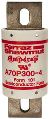 Ferraz Shawmut - 650 VDC, 700 VAC, 300 Amp, Fast-Acting Semiconductor/High Speed Fuse - Bolt-on Mount, 5-3/32" OAL, 100 at AC/DC kA Rating, 2" Diam - Industrial Tool & Supply