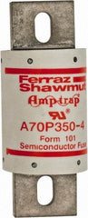 Ferraz Shawmut - 650 VDC, 700 VAC, 350 Amp, Fast-Acting Semiconductor/High Speed Fuse - Bolt-on Mount, 5-3/32" OAL, 100 at AC/DC kA Rating, 2" Diam - Industrial Tool & Supply