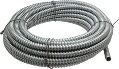 Made in USA - 3/8" Trade Size, 50' Long, Flexible Reduced Wall Flex Conduit - Steel, 3/8" ID - Industrial Tool & Supply