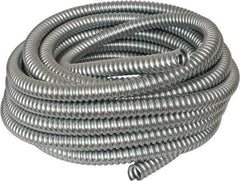 Made in USA - 3/4" Trade Size, 50' Long, Flexible Reduced Wall Flex Conduit - Steel - Industrial Tool & Supply