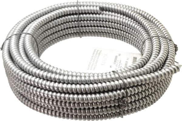 Made in USA - 3/8" Trade Size, 50' Long, Flexible Reduced Wall Flex Conduit - Aluminum, 3/8" ID - Industrial Tool & Supply