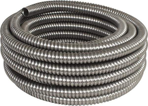 Made in USA - 3/4" Trade Size, 50' Long, Flexible Reduced Wall Flex Conduit - Aluminum - Industrial Tool & Supply