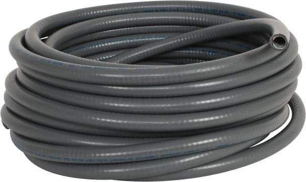 Made in USA - 3/8" Trade Size, 50' Long, Flexible Liquidtight Conduit - Steel - Industrial Tool & Supply