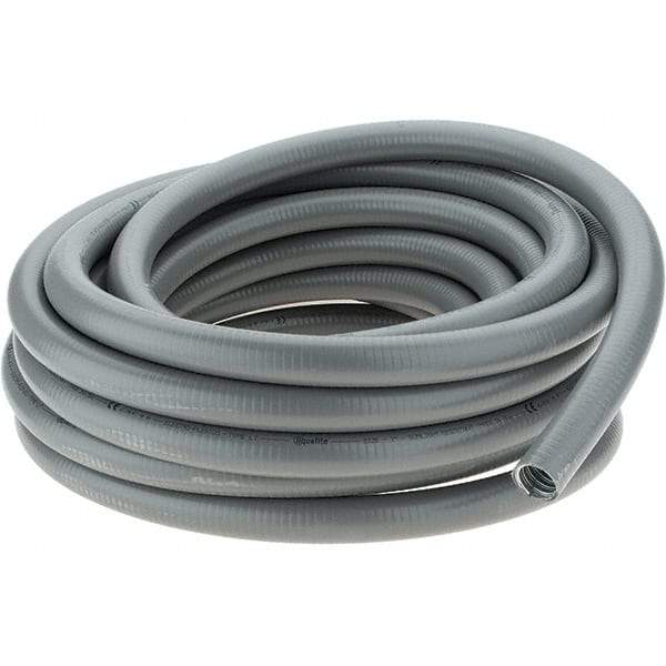 Made in USA - 1" Trade Size, 50' Long, Flexible Liquidtight Conduit - Steel - Industrial Tool & Supply