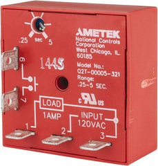 NCC - 5 Pin, Time Delay Relay - 1 at Resistive or Inductive Load Contact Amp, 120 VAC, On Board Trimpot - Industrial Tool & Supply