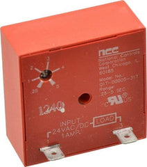 NCC - 2 Pin, Time Delay Relay - 1 at Resistive or Inductive Load Contact Amp, 24 VAC/VDC, On Board Trimpot - Industrial Tool & Supply