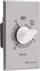 Intermatic - 15 min Indoor Analog Spring-wound Mechanical Timer - 125 VAC, 50/60 Hz, - Industrial Tool & Supply