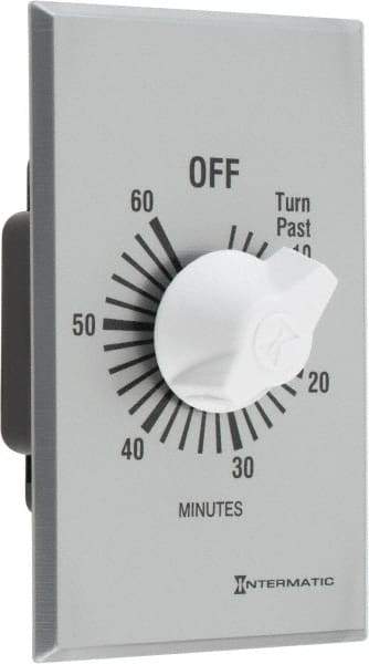 Intermatic - 1 hr Indoor Analog Spring-wound Mechanical Timer - 125 VAC, 50/60 Hz, - Industrial Tool & Supply