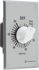 Intermatic - 1 hr Indoor Analog Spring-wound Mechanical Timer - 125 VAC, 50/60 Hz, - Industrial Tool & Supply
