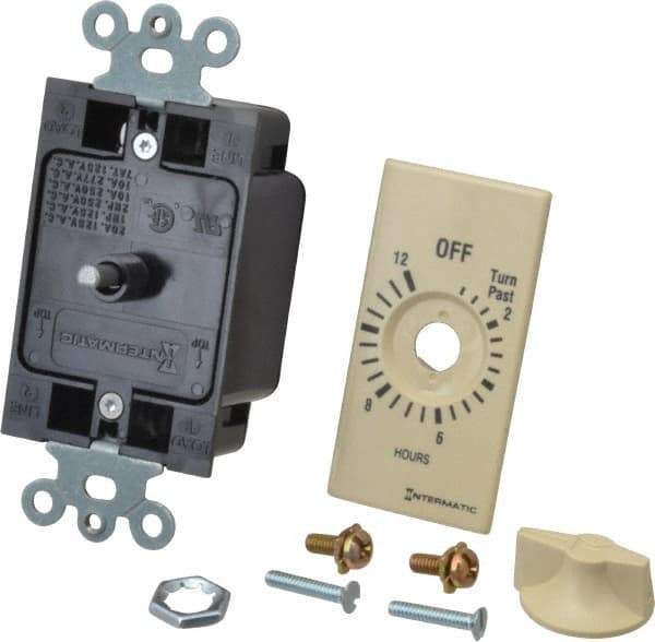Intermatic - 12 hr Indoor Analog Spring-wound Mechanical Timer - 125 VAC, 50/60 Hz, - Industrial Tool & Supply