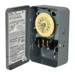 Intermatic - 24 hr Indoor Analog Electromechanical Timer Switch - 1 to 12 On/Off, 125 VAC, 60 Hz, - Industrial Tool & Supply