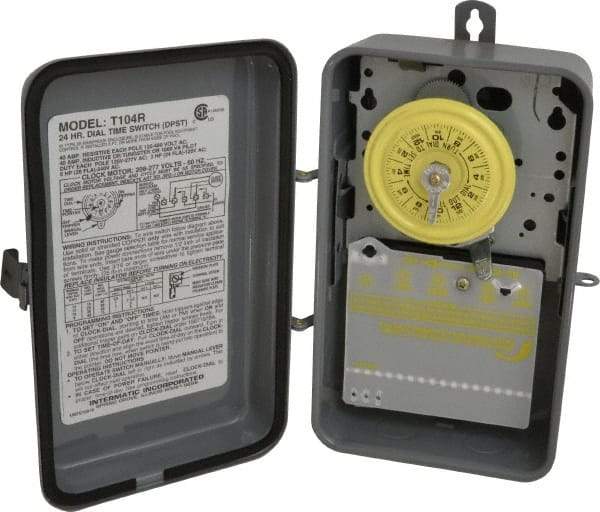 Intermatic - 24 hr Outdoor Analog Electromechanical Timer Switch - 1 to 12 On/Off, 208 to 277 VAC, 60 Hz, - Industrial Tool & Supply