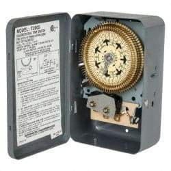 Intermatic - 7 Day Indoor Analog Electromechanical Timer Switch - 6 On/Off per Day, 120 VAC, 60 Hz, - Industrial Tool & Supply