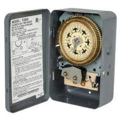 Intermatic - 7 Day Indoor Analog Electromechanical Timer Switch - 6 On/Off per Day, 120 VAC, 60 Hz, - Industrial Tool & Supply