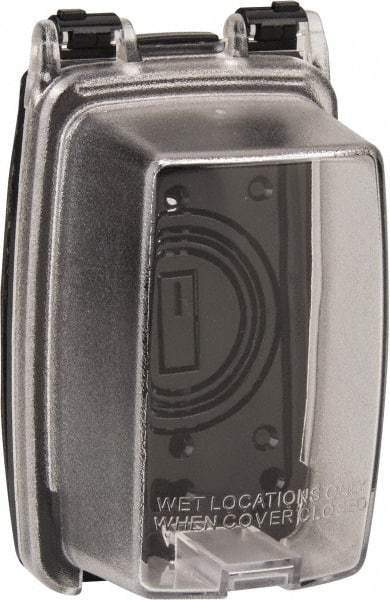 Intermatic - Electrical Outlet Box Polycarbonate Weatherproof Receptacle Cover - Includes (3) Patented Inserts For GFCI/Duplex/Toggle/Round Receptacles, Base Cover Assembly, Gasket, Mounting Screws - Industrial Tool & Supply