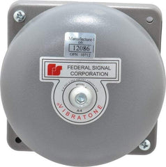 Federal Signal Corp - 4" Diam, 120 Volt Bell - 0.08 Amps, 98 Decibles at 10', Vibrating - Industrial Tool & Supply