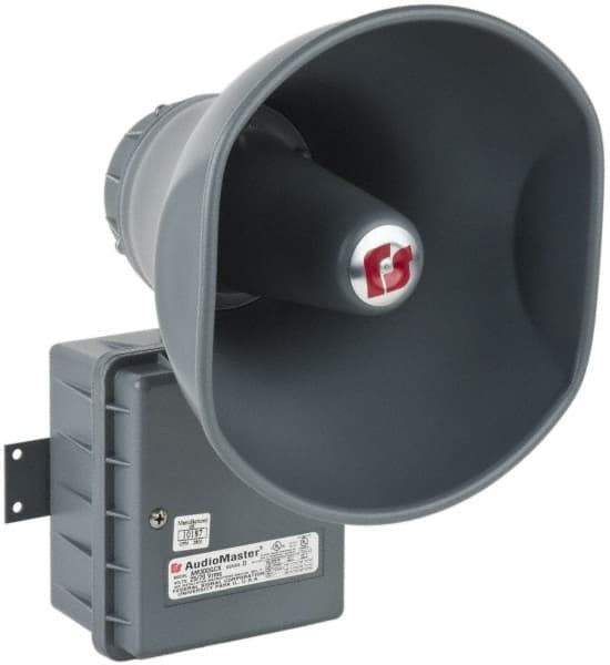 Federal Signal Corp - 15 Max Watt, Oval Aluminum Hazardous Location Horn and Speaker - 8-1/4 Inch Deep, Includes 25, 70 Volt Transformer - Industrial Tool & Supply