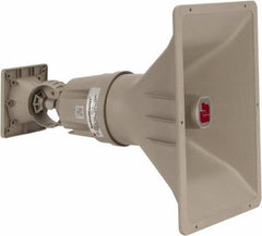 Federal Signal Corp - 30 Max Watt, Rectangular Plastic Standard Horn and Speaker - 10.72 Inch Deep, Includes 25 Volt Transformer - Industrial Tool & Supply